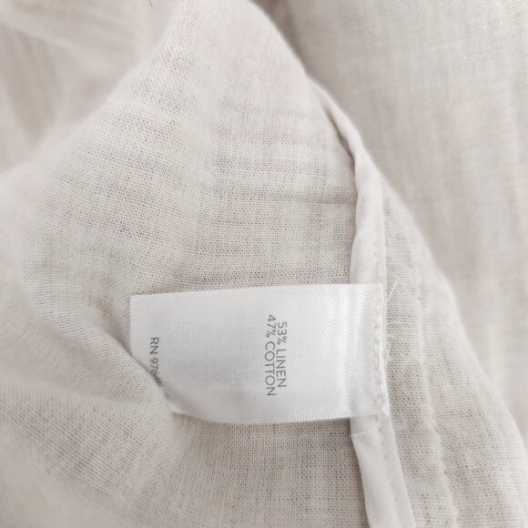 J JILL Plaid Linen Cotton Blazer Jacket Woven OVERSIZED Fit Pockets EUC SMALL - Picture 7 of 8